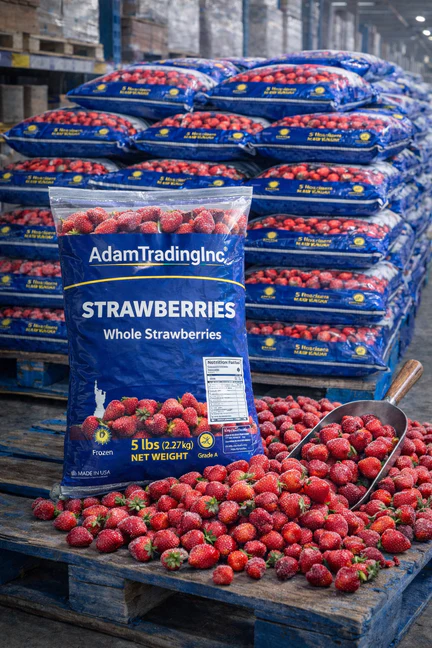 Frozen strawberries — specialty frozen product line