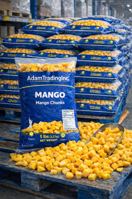 Mango chunks — bulk frozen wholesale pallet quantities